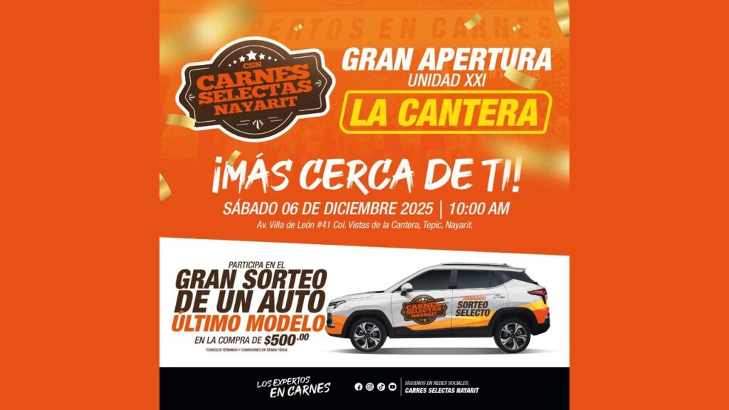 Carnes Selectas Nayarit abre su nueva Sucursal 21 en La Cantera