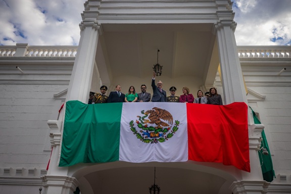 Celebración del 115 Aniversario de la Revolución Mexicana liderada por el Gobernador Rocha Moya