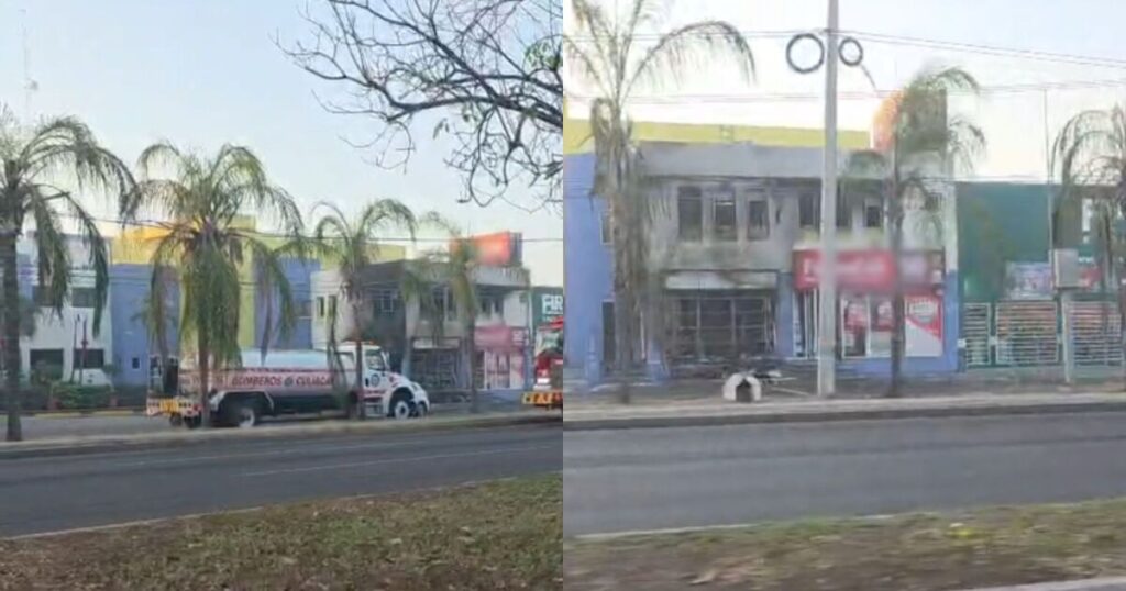 Atacan y incendian la tienda de uniformes cerca de un jardín de infantes en el norte de Culiacán