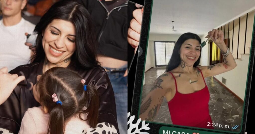 Cazzu comparte una linda foto de Inti en Navidad desde su nueva casa