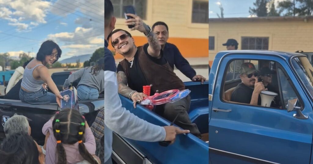 Christian Nodal destacado como el generoso donante de juguetes entregados por los Aguilar en Zacatecas