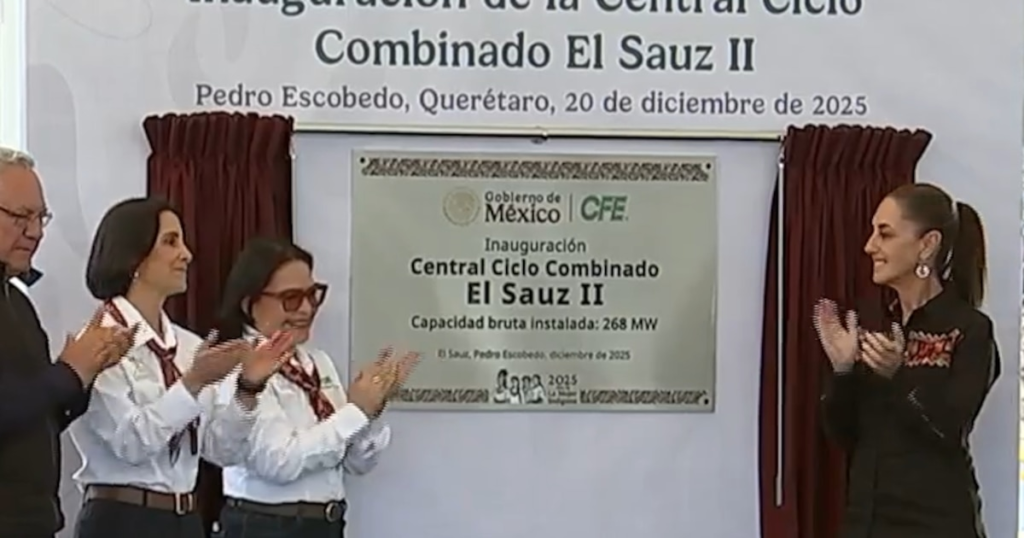 Claudia Sheinbaum inaugura nueva planta eléctrica en Querétaro honrando a los trabajadores de CFE