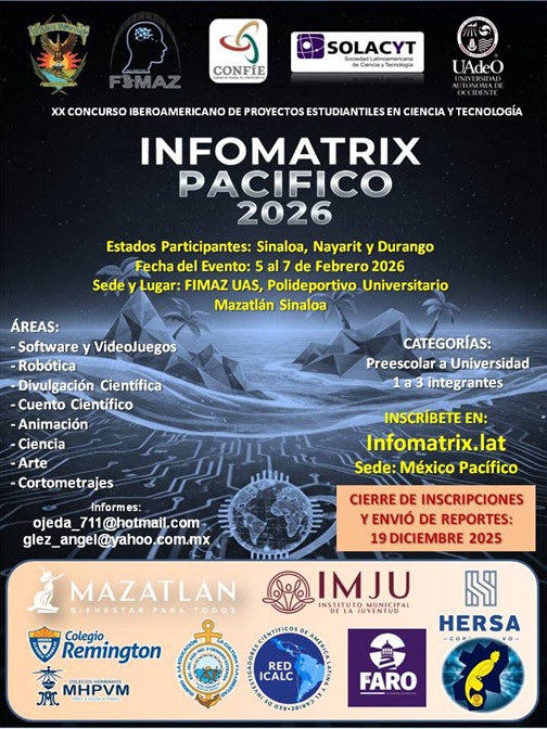 Convocatoria INFOMATRIX Pacífico 2026: ¡Desafío para jóvenes innovadores en la arena mundial!