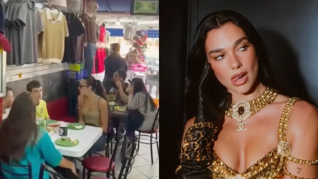 Dua Lipa sorprende al visitar una taquería de la Ciudad de México y comer tacos de bistec en San Cosme