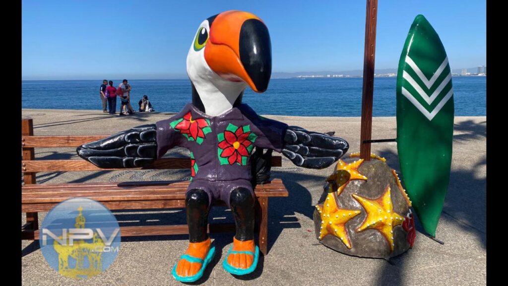 El icónico tucán del gobierno municipal brilla en el Malecón 1