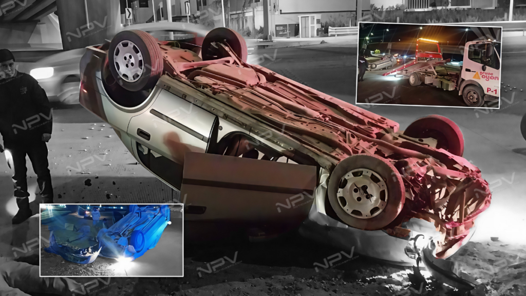 Grave accidente en el puente de la autopista