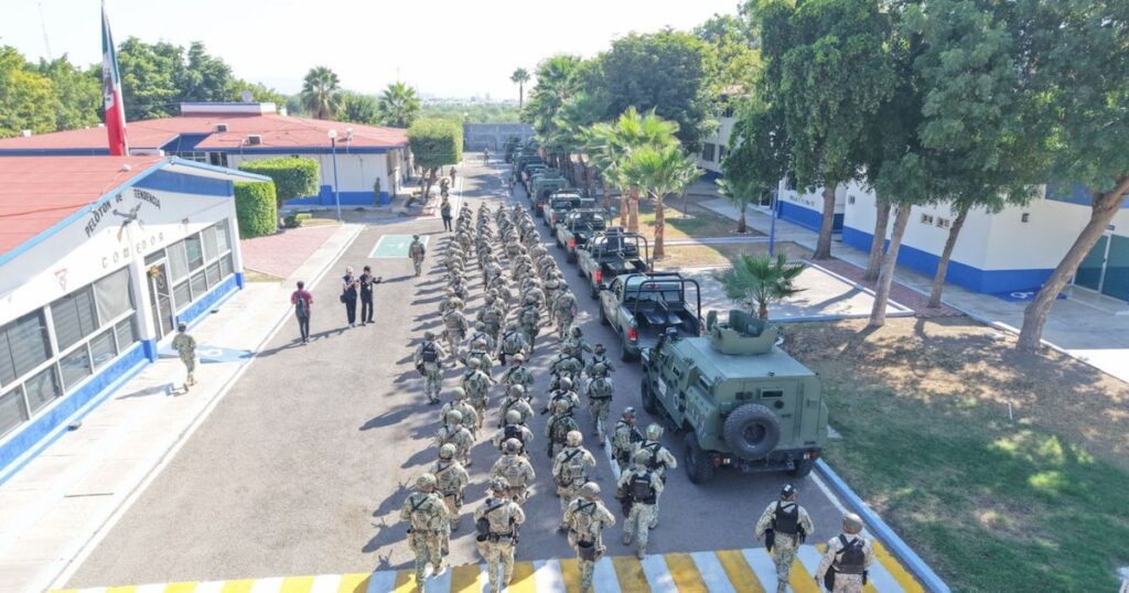 Llegan 180 soldados para fortalecer la seguridad en Sinaloa