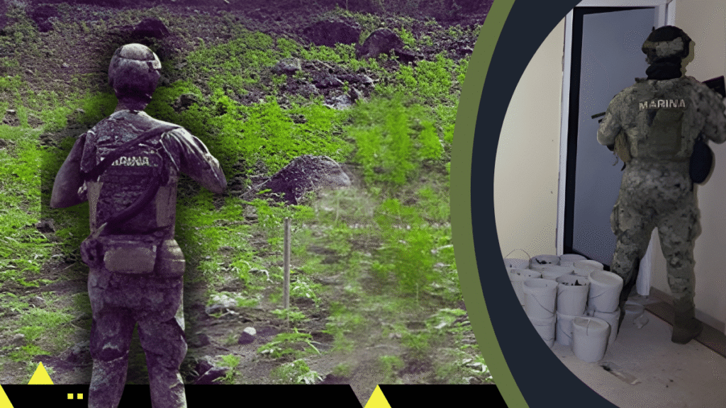 Operación de Semar acaba con plantación de 90,000 plantas de marihuana en Ixtlán del Río, Nayarit