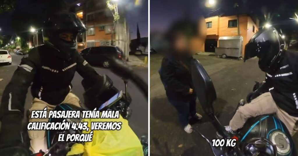 Polémica en redes: Motociclista de app avergüenza a pasajera por su peso: "No va a aguantar la moto"