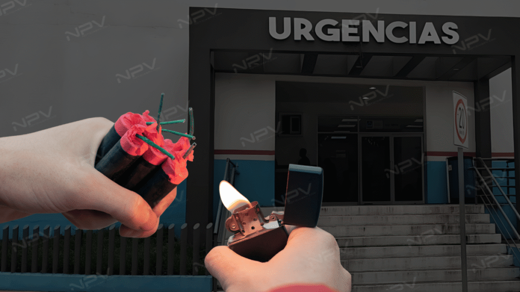 Trágico accidente con fuegos artificiales causa amputación de dedos en hombre y niña