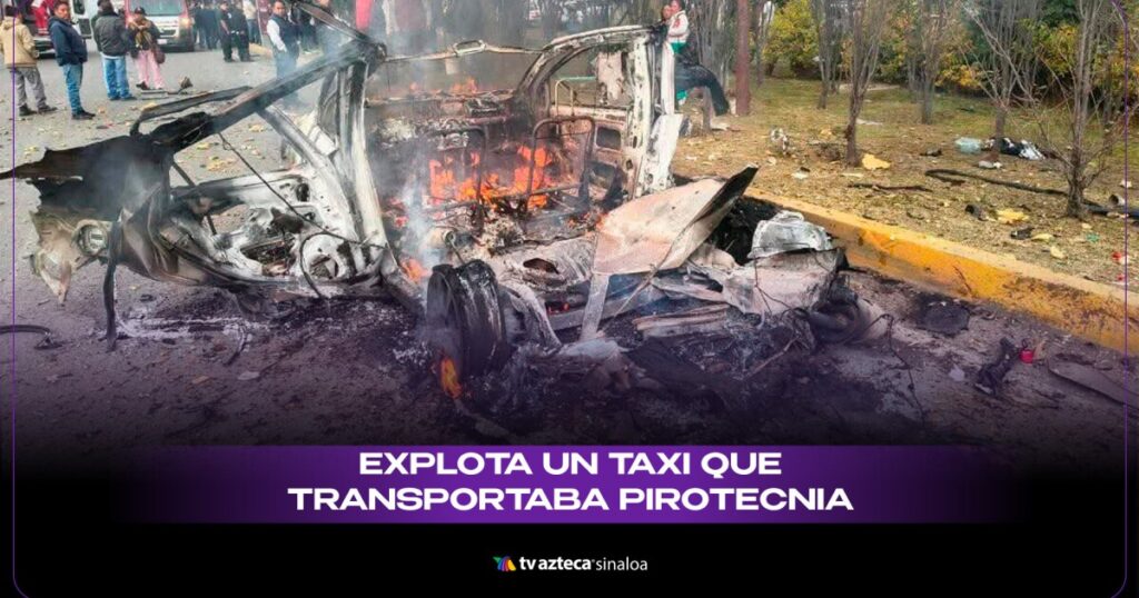 VÍDEO| ¡Taxi explota en llamas! Incidente con pirotecnia deja a una niña herida