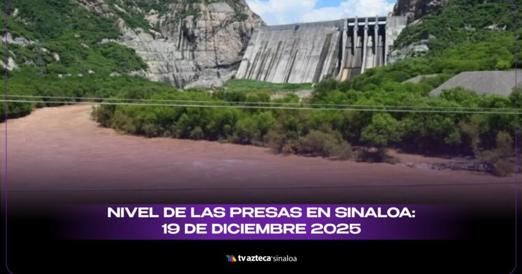 ¿Estado actual de los embalses en Sinaloa: ¿han descendido sus niveles hoy, 19 de diciembre de 2025?